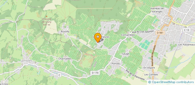 localisation de l'entreprise GROUPEMENT FONCIER RURAL DE LA PLANCHE  GIVRY