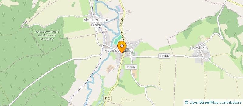 localisation de l'entreprise GROUPEMENT FONCIER RURAL DE LA PRAIRIE à VAUX-SUR-BLAISE