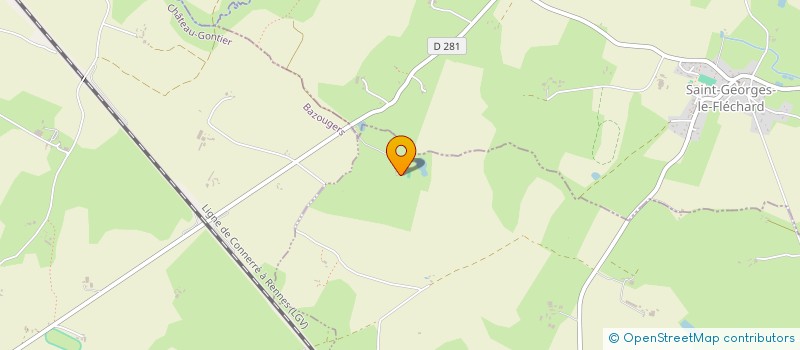 localisation de l'entreprise GROUPEMENT FONCIER RURAL DE LA ROUABIERE  LA BAZOUGE-DE-CHEMERE