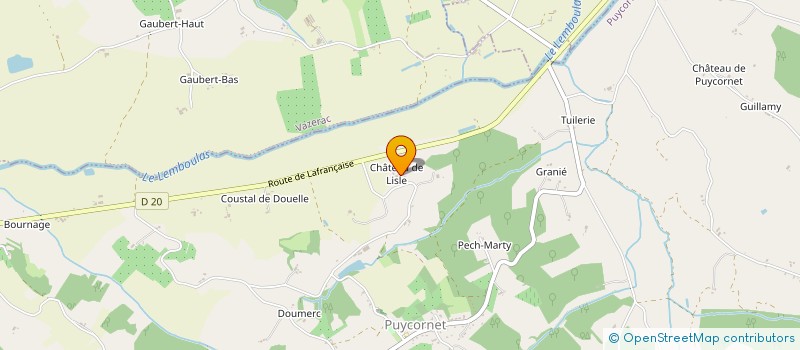 localisation de l'entreprise GROUPEMENT FONCIER RURAL DE LISLE EN QUERCY  PUYCORNET