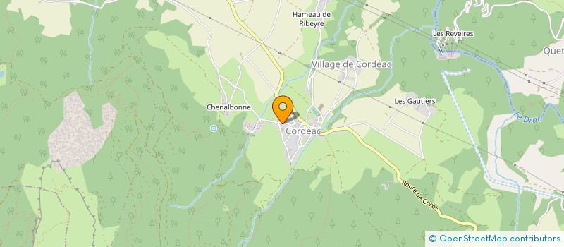 localisation de l'entreprise GROUPEMENT FONCIER RURAL DE PEY BONZON  CHATEL-EN-TRIEVES