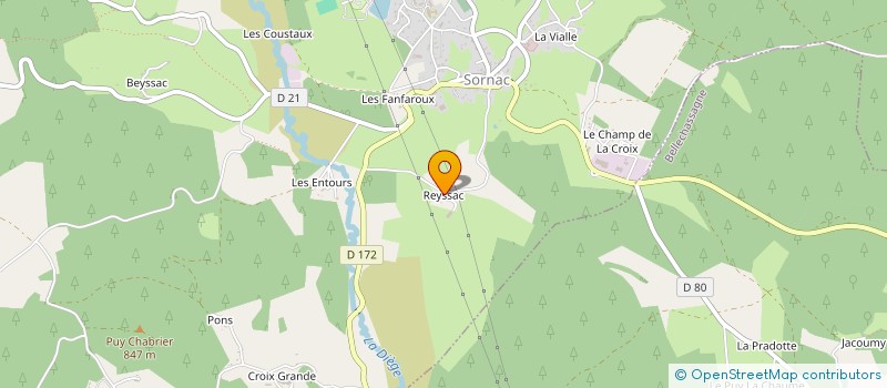 localisation de l'entreprise GROUPEMENT FONCIER RURAL DE REYSSAC  SORNAC