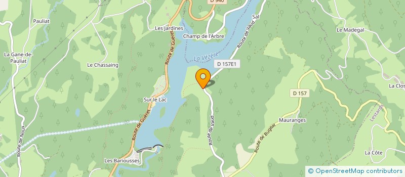 localisation de l'entreprise GROUPEMENT FONCIER RURAL DE VAUD  TREIGNAC