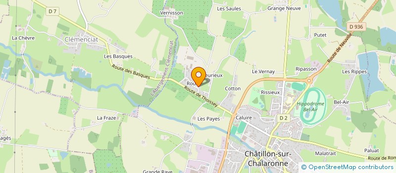 localisation de l'entreprise GROUPEMENT FONCIER RURAL DES LAZARES à CHATILLON-SUR-CHALARONNE