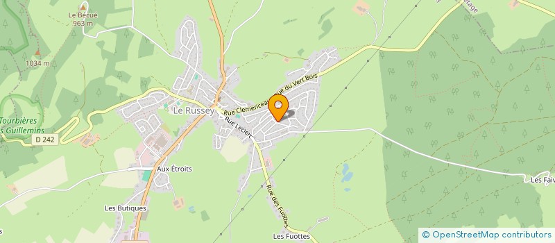 localisation de l'entreprise GROUPEMENT FONCIER RURAL DES SIX COMMUNES  LE RUSSEY