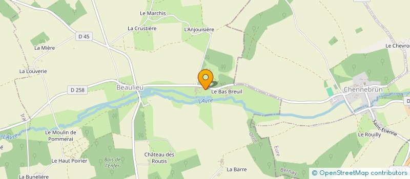 localisation de l'entreprise GROUPEMENT FONCIER RURAL DU BREUIL à BEAULIEU