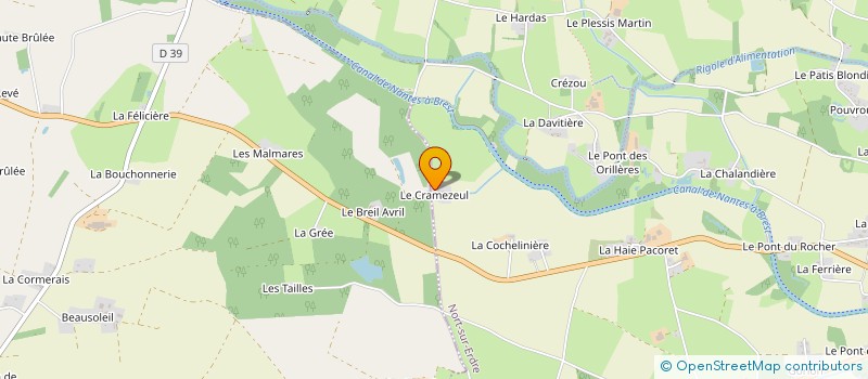 localisation de l'entreprise GROUPEMENT FONCIER RURAL DU CANAL  NORT-SUR-ERDRE