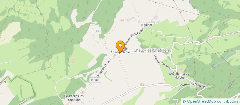 localisation de l'entreprise GROUPEMENT FONCIER RURAL DU DE HAUT COTE  LES TERRES-DE-CHAUX