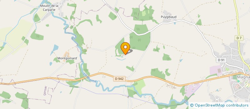 localisation de l'entreprise GROUPEMENT FONCIER RURAL DU DOMAINE DE CHERCORAT  MAGNAC-LAVAL