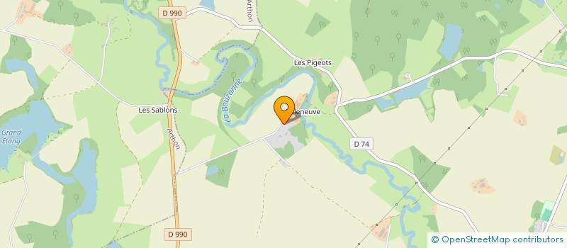 localisation de l'entreprise GROUPEMENT FONCIER RURAL DU DOMAINE DE LA VILLENEUVE à JEU-LES-BOIS