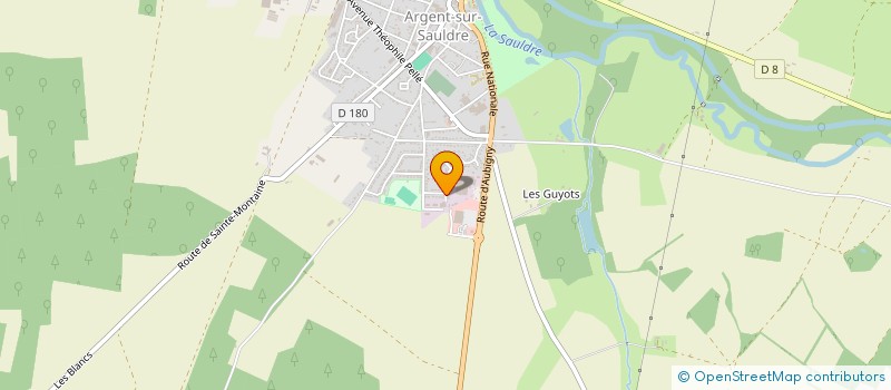 localisation de l'entreprise GROUPEMENT FONCIER RURAL  DU GRAND FEUILLU  ARGENT-SUR-SAULDRE