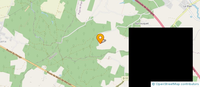 localisation de l'entreprise GROUPEMENT FONCIER RURAL DU LATTAS  PUJO-LE-PLAN