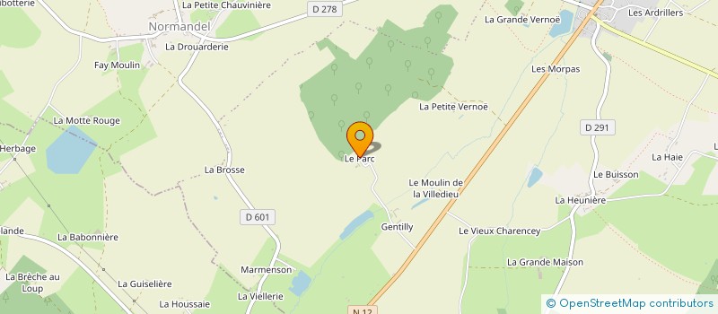localisation de l'entreprise GROUPEMENT FONCIER RURAL DU PARC à CHARENCEY