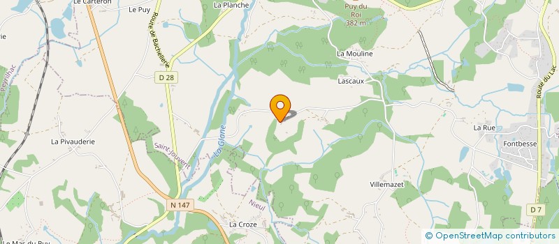 localisation de l'entreprise GROUPEMENT FONCIER RURAL DU QUEYROIX à PEYRILHAC