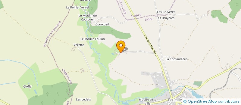 localisation de l'entreprise GROUPEMENT FONCIER RURAL LA BEZAUDIERE à ECUEILLE