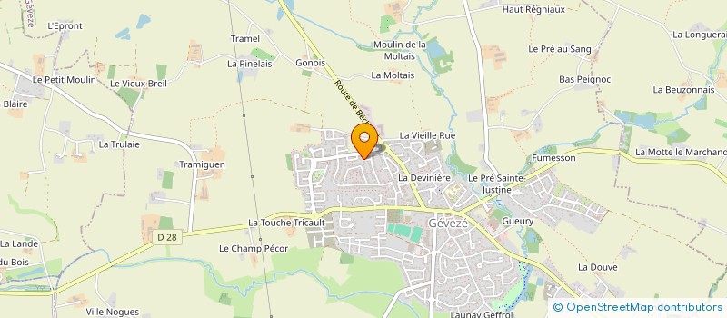 localisation de l'entreprise GROUPEMENT FONCIER RURAL LA MOTTE CREOLE  GEVEZE