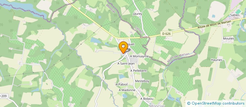 localisation de l'entreprise GROUPEMENT FONCIER RURAL LE PRADEAU  CAZAUBON