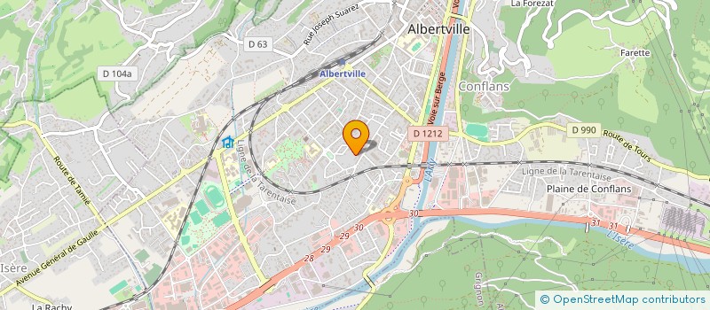 localisation de l'entreprise GROUPEMENT FONCIER RURAL LE VAL DES ROSES  ALBERTVILLE