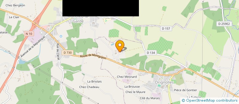 localisation de l'entreprise GROUPEMENT FONCIER RURAL LES BARBINS  ORIGNOLLES