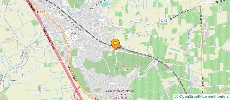 localisation de l'entreprise GROUPEMENT FONCIER VITICOLE CHATEAU BEAUCHENE  PIOLENC