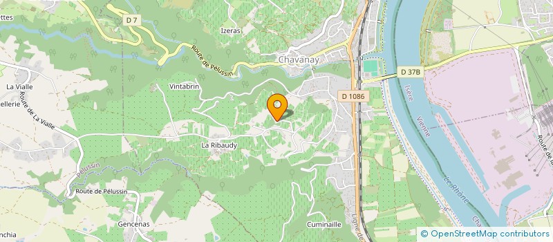 localisation de l'entreprise GROUPEMENT FONCIER VITICOLE CHEFFIEUX  CHAVANAY