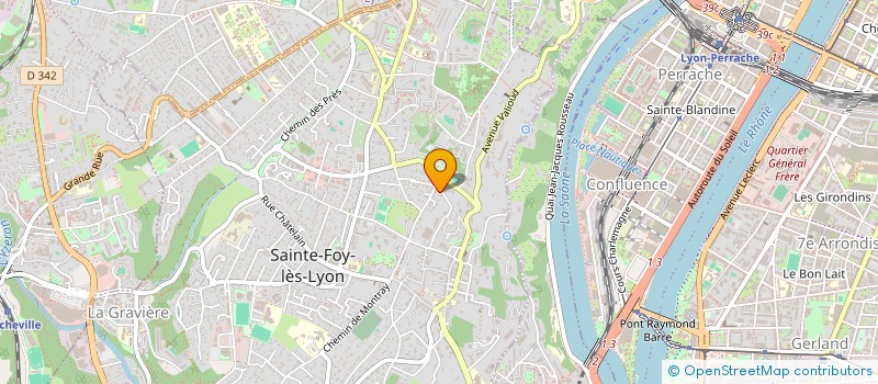 localisation de l'entreprise GROUPEMENT FONCIER VITICOLE DES BRAVES  SAINTE-FOY-LES-LYON