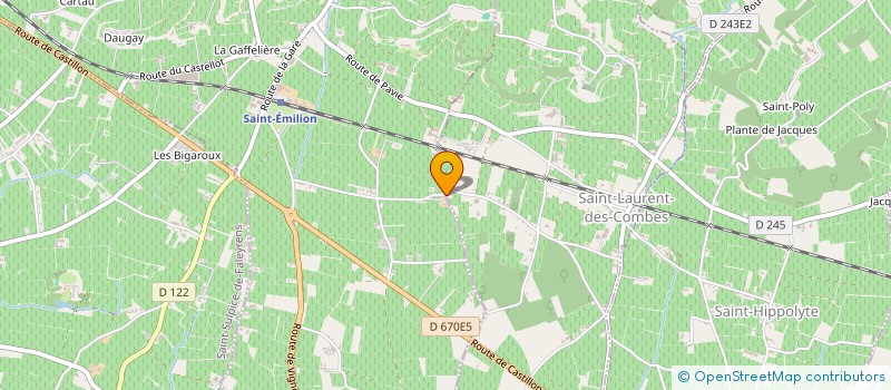 localisation de l'entreprise GROUPEMENT FONCIER VITICOLE DU CHATEAU DE PEYRELONGUE  SAINT-EMILION