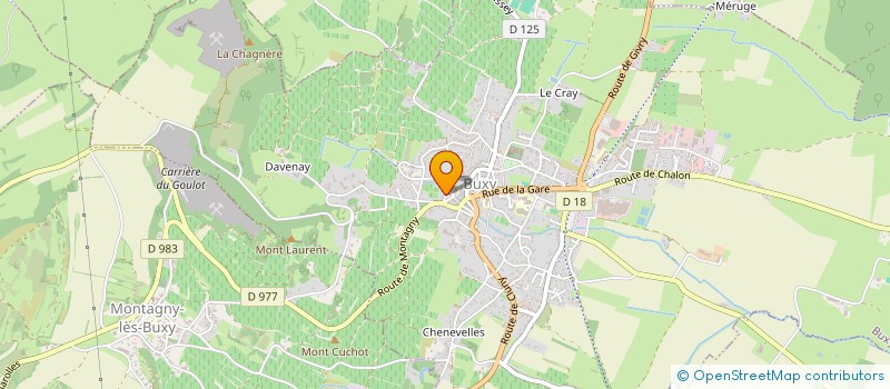 localisation de l'entreprise GROUPEMENT FONCIER VITICOLE LES PLATIERES  MONTAGNY-LES-BUXY