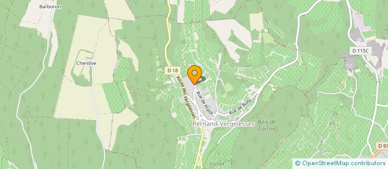 localisation de l'entreprise GROUPEMENT FONCIER VITICOLE LES VIGNES BLANCHES  PERNAND-VERGELESSES