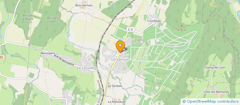 localisation de l'entreprise GROUPEMENT FONCIER VITICOLE VIGNOBLE RICHARD  LE VERNOIS