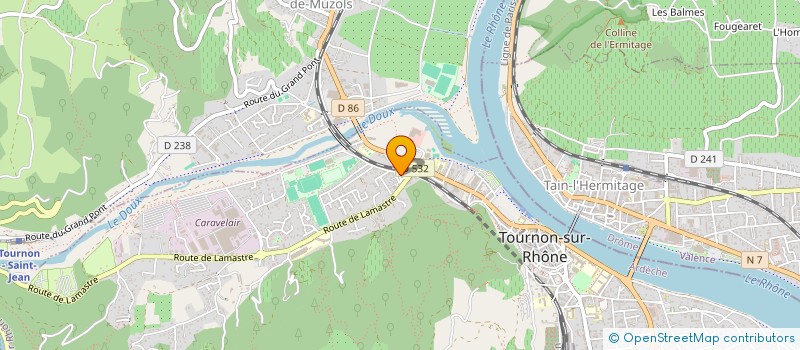 localisation de l'entreprise GROUPEMENT FOOT HERMITAGE TOURNONAIS à TOURNON-SUR-RHONE
