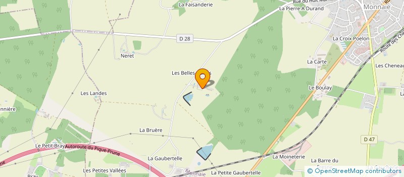 localisation de l'entreprise GROUPEMENT FORESTIER AGRICOLE LES BELLES RURIES  MONNAIE