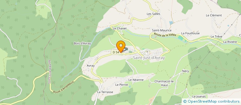 localisation de l'entreprise GROUPEMENT FORESTIER BOIS DE CHAL  SAINT-JUST-D'AVRAY