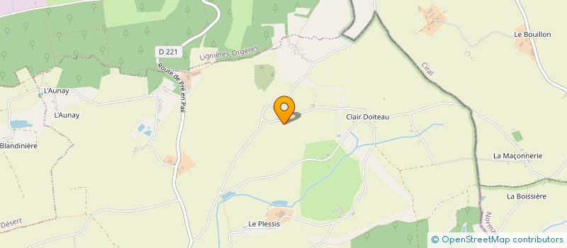 localisation de l'entreprise GROUPEMENT FORESTIER BOIS DE MAINE à LIGNIERES-ORGERES