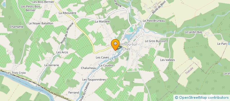 localisation de l'entreprise GROUPEMENT FORESTIER BOIS DU TRANGER  MONTHOU-SUR-CHER