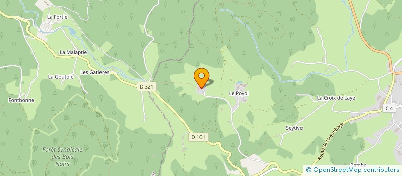 localisation de l'entreprise GROUPEMENT FORESTIER BOIS ROYAL à USSEL
