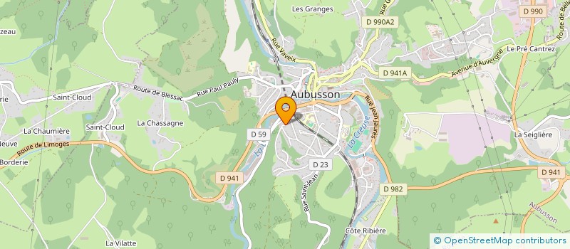 localisation de l'entreprise GROUPEMENT FORESTIER CCM à AUBUSSON