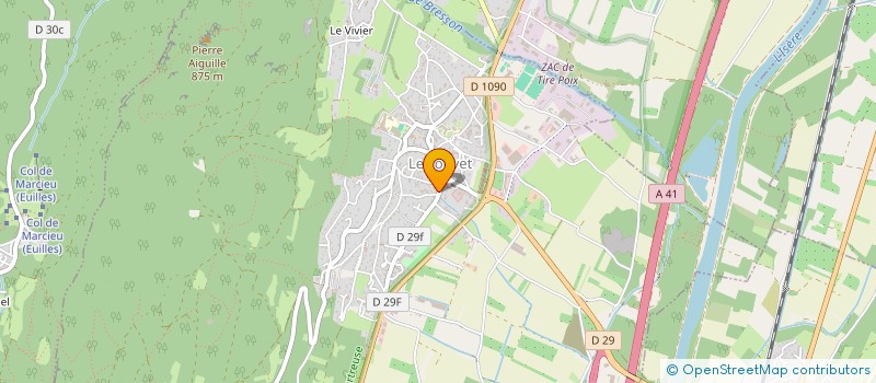 localisation de l'entreprise GROUPEMENT FORESTIER CEGELIA  LE TOUVET