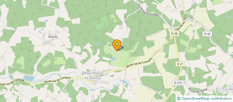 localisation de l'entreprise GROUPEMENT FORESTIER CITOYEN DE LA CREMPSE  BEAUREGARD-ET-BASSAC