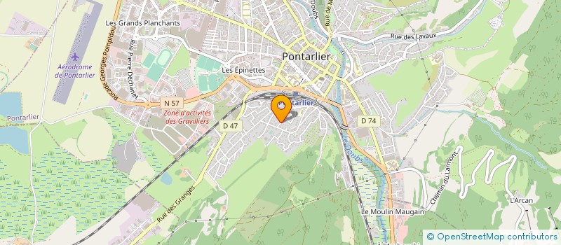localisation de l'entreprise GROUPEMENT FORESTIER COMBE GDS ESSARTS  PONTARLIER