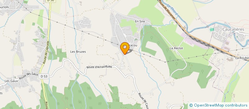 localisation de l'entreprise GROUPEMENT FORESTIER D'AUPILLAC  LABRUGUIERE