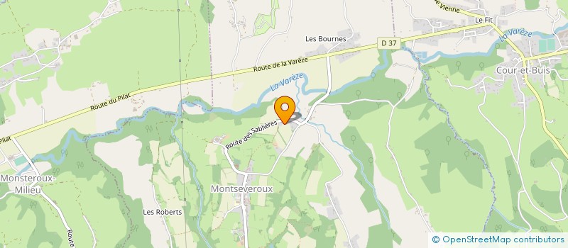 localisation de l'entreprise GROUPEMENT FORESTIER DE 2B38  COUR-ET-BUIS