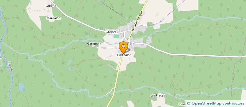 localisation de l'entreprise GROUPEMENT FORESTIER DE BARTHALOT  UZESTE