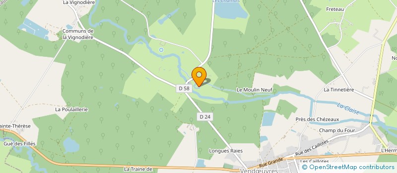 localisation de l'entreprise GROUPEMENT FORESTIER DE BEAUCHE à VENDŒUVRES