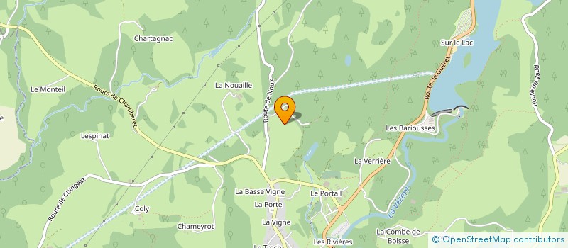 localisation de l'entreprise GROUPEMENT FORESTIER DE BEAUSEJOUR à TREIGNAC