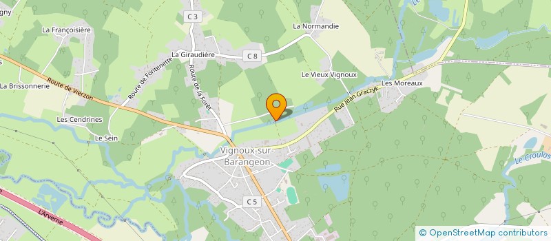 localisation de l'entreprise GROUPEMENT FORESTIER DE BLOSSET  VIGNOUX-SUR-BARANGEON