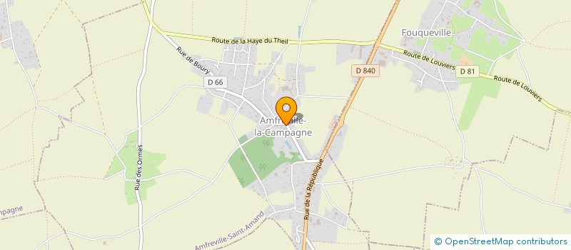 localisation de l'entreprise GROUPEMENT FORESTIER DE BOULAINVILLIERS  AMFREVILLE-SAINT-AMAND
