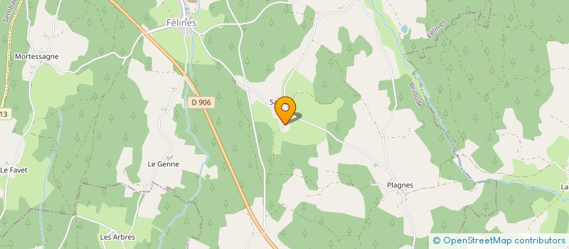 localisation de l'entreprise GROUPEMENT FORESTIER DE  CHAMP BLANC  FELINES