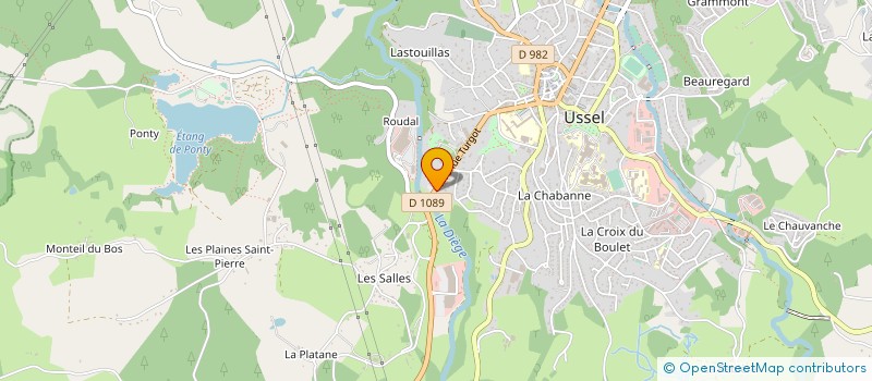localisation de l'entreprise GROUPEMENT FORESTIER DE CHAMPSIAUVE à USSEL