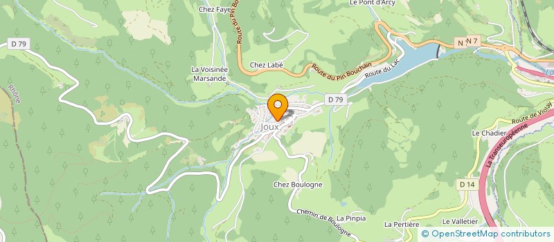 localisation de l'entreprise GROUPEMENT FORESTIER DE CHEZ FURIN  JOUX